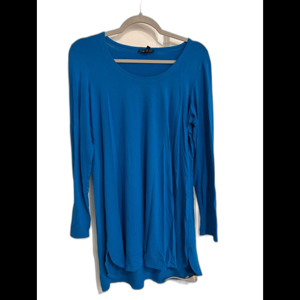 Eileen Fisher Bright Blue Long Sleeve Scoop-Neck Tunic